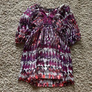 Zunie Purple Dress With Built in Cami